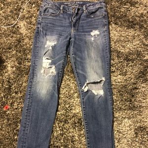 Distressed American Eagle Skinny Jeans